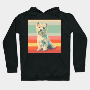 West Highland White Terrier in 80's Hoodie